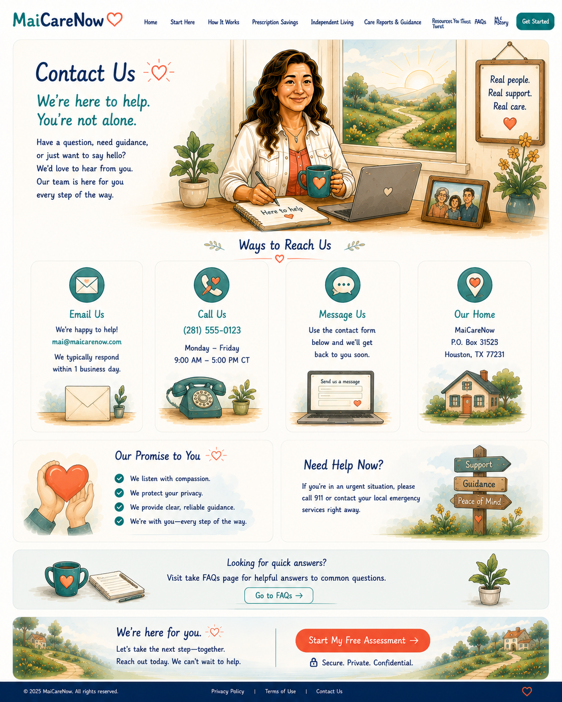 Contact Us page illustration