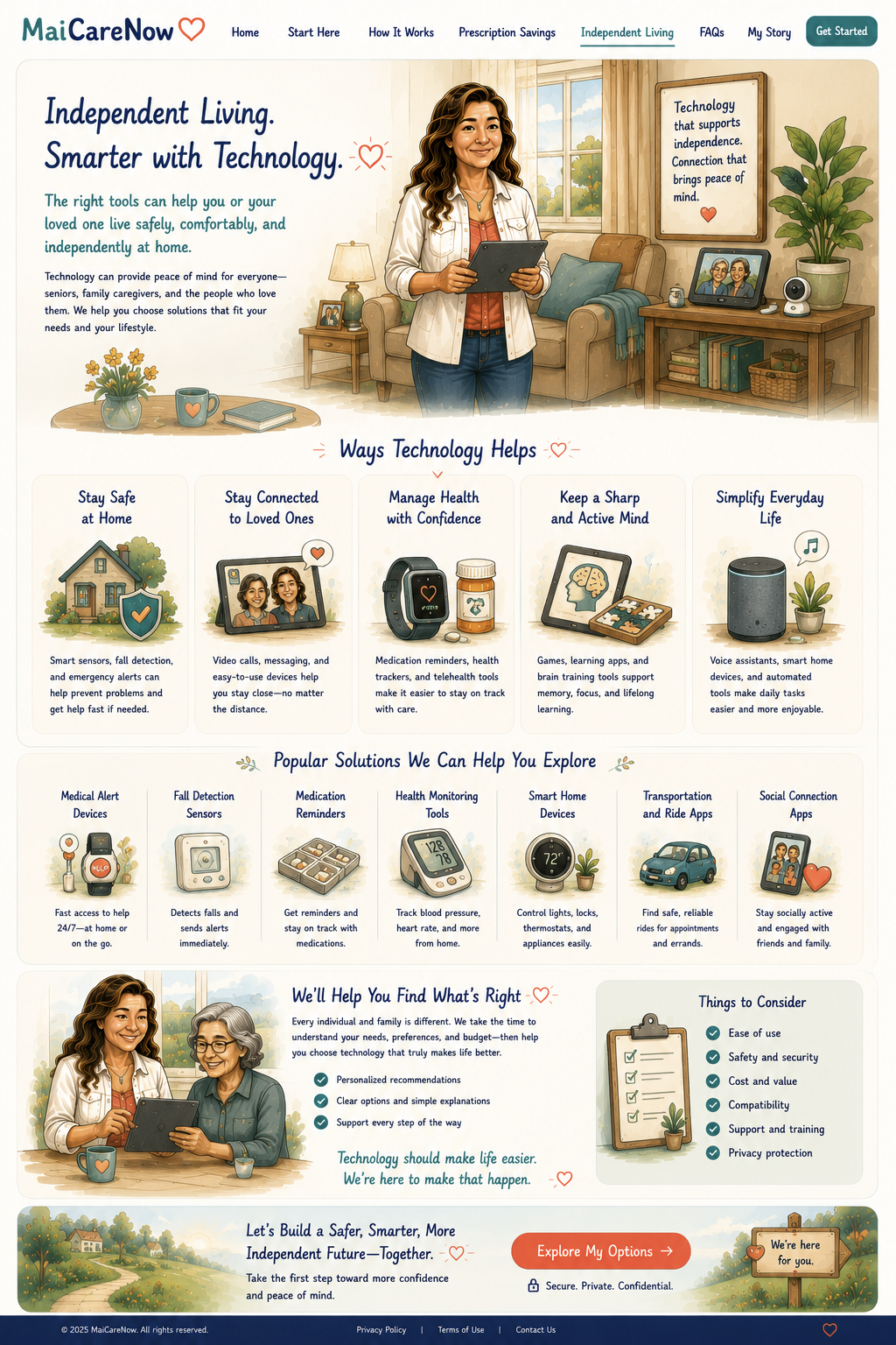 Independent Living & Technology page illustration